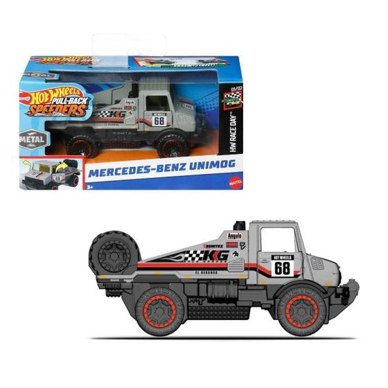 Imagem de Carrinho Hotwheels Pull-Back Speeders Mercedes-Benz Unimog