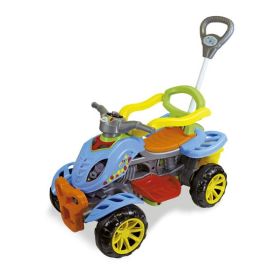 Imagem de Carrinho Infantil Quadriciclo Passeio Com Pedal 2 Em 1 Maral