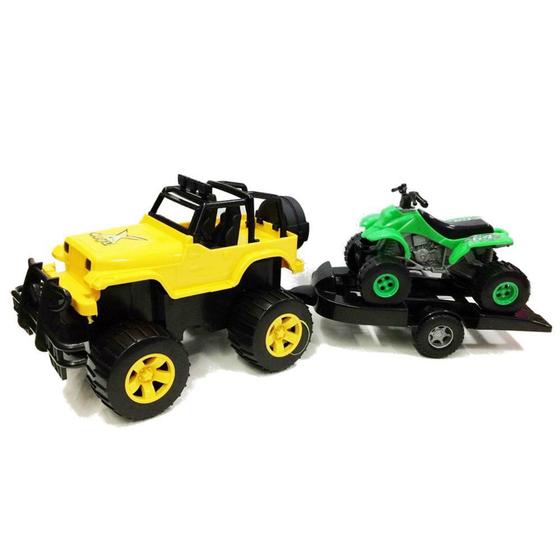 Imagem de Carrinho jeep x-terra fourtrax c/ quadriciclo 47cm - silmar 6071