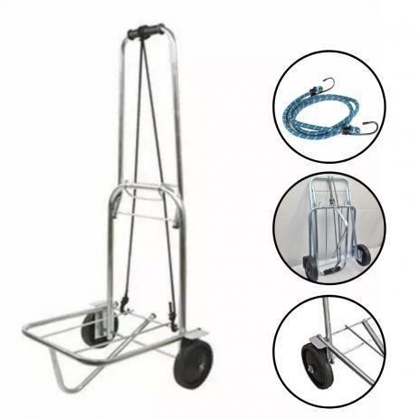 Carrinho Mão Dobrável Bagagem Maleiro Carga 100kg + Elastico Menor preço em Carrinho Mão Dobrável Bagagem Maleiro Carga 100kg + Elastico