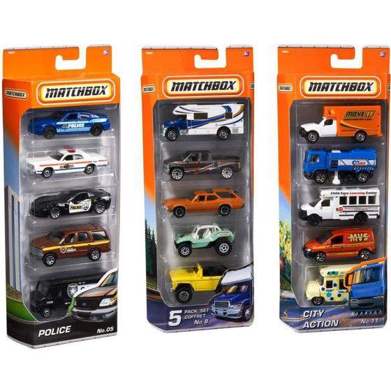 Imagem de Carrinho Matchbox Com 5 Carrinho Sortidos 1 Cx C/5