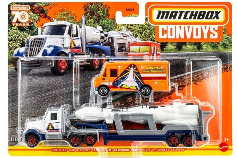 Carrinho Matchbox Com Caminhão Convoys Mattel - GBK70G - Carrinho de ...