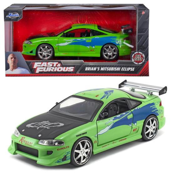 Carrinho Miniatura De Ferro 1:24 Velozes e Furiosos Mitsubishi Eclipse ...