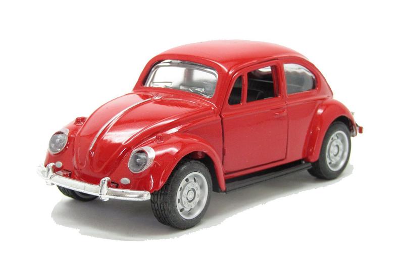 Imagem de Carrinho Miniatura Fusca Vermelho Clássico Decoração Coleção