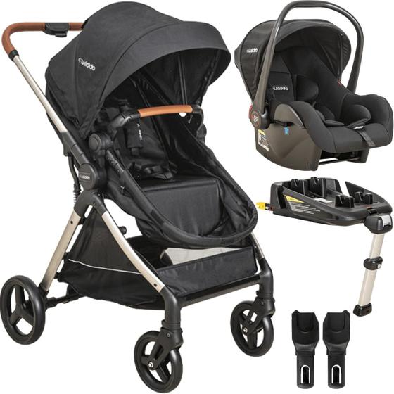 Imagem de Carrinho Moises Bebe Conforto Base ISOFIX Kiddo Speedy Preto