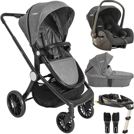 Carrinho de Bebe Kiddo Bebê Conforto Sunny Isofix Grafite Carrinho de Bebe Kiddo Bebê Conforto Sunny Isofix Grafite
