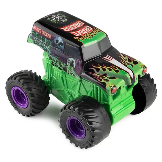 Imagem de Carrinho Monster Jam Click & Flip Grave Digger Sunny