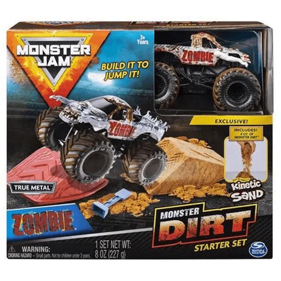 Carrinho Monster Jam Zombie Playset Com Rampa E Veículo Sunny