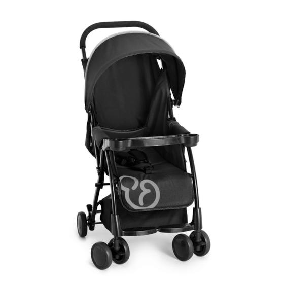 Carrinho de Bebe Galzerano Nizi Preto e Cinza