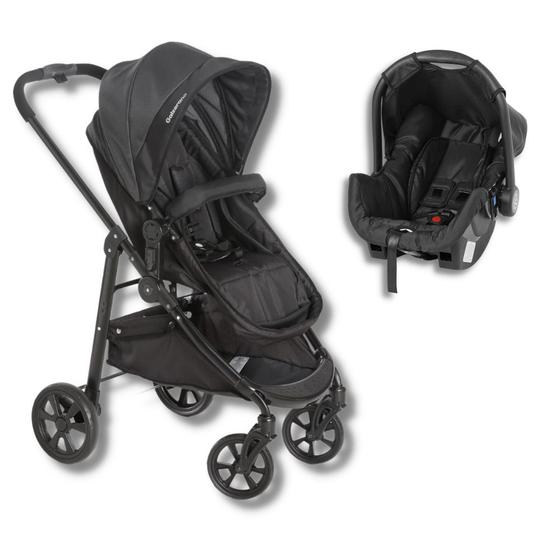 Imagem de Carrinho olympus new black (preto) + bebe conforto grid - galzerano