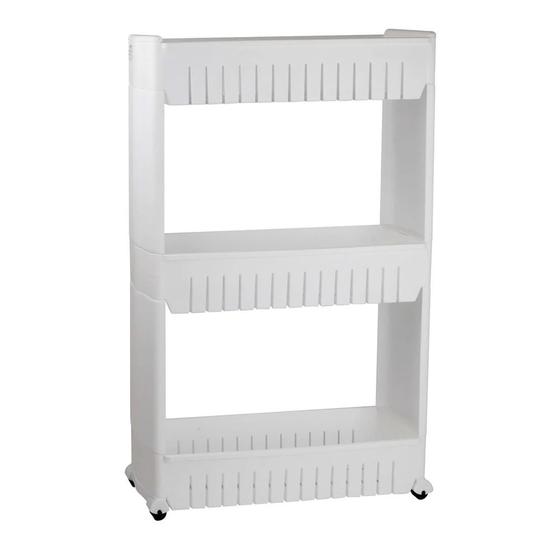 Imagem de Carrinho Organizador Cazza Compact 3 Andares Branco