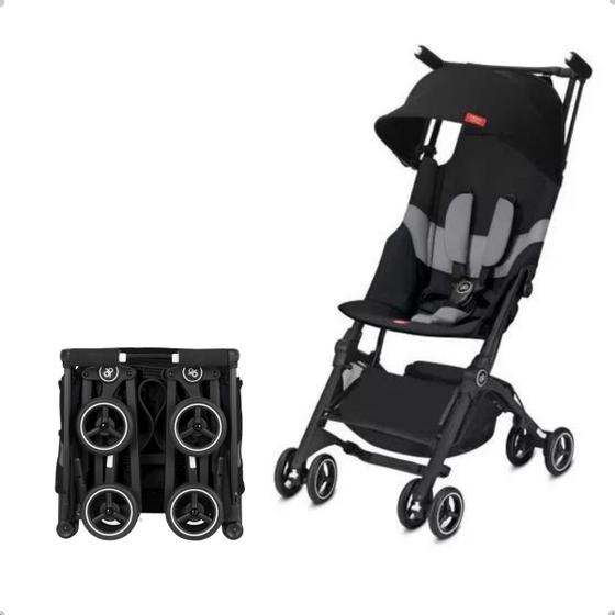 Carrinho para Bebê Pockit+ All-Terrain Y Velvet Black de 6 meses a 
