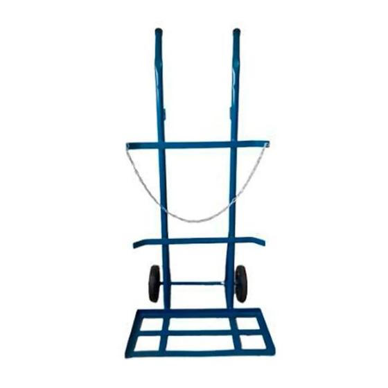 Carrinho para transporte de 2 cilindros com pneus macicos - Fortis Imagem de Carrinho para transporte de 2 cilindros com pneus macicos