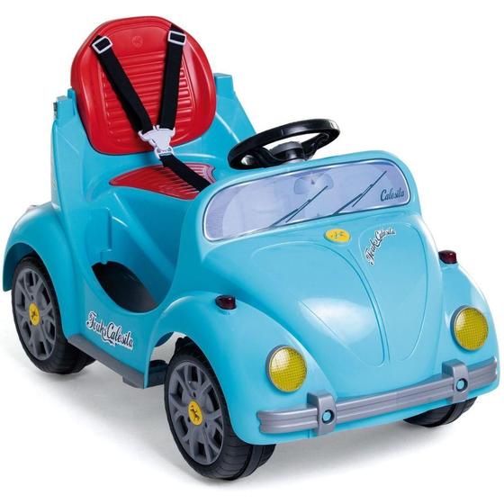 Imagem de Carrinho Passeio E Pedal Com Empurrador Fouks Azul Calesita