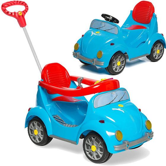 Imagem de Carrinho Passeio Pedal Calesita 1300 Fouks Fusca 2 em 1 Azul