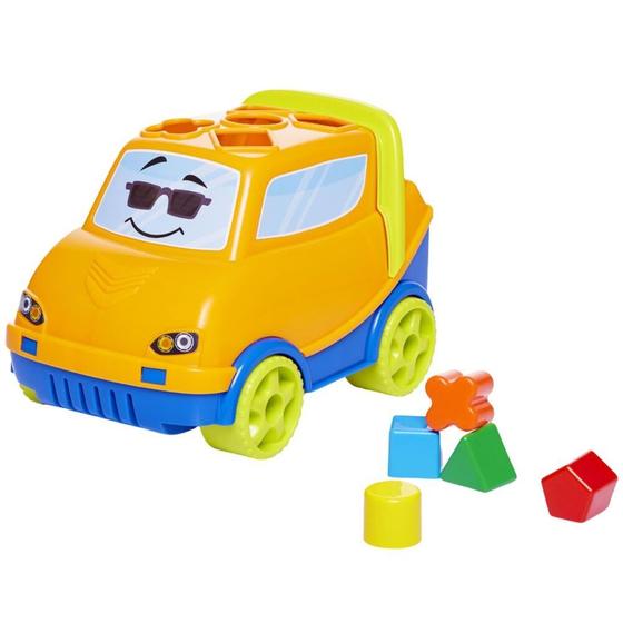 Imagem de Carrinho Pedagógico Tateti Calesita Tom-tom Car - 5 Peças - Laranja