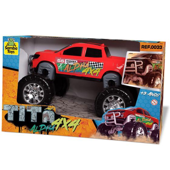 Imagem de Carrinho Pick Up Titã Alpha Monster Truck 4x4 - Samba Toys