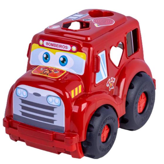 Imagem de Carrinho Polícia Ambulância Bombeiro Encaixar Brinquedo Bebê