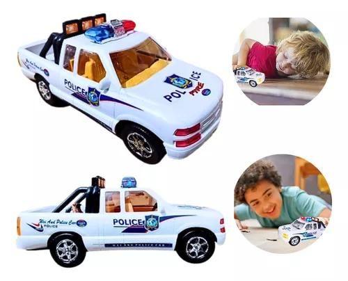 Imagem de Carrinho Polícia Picape Sirene Giroflex Brinquedo Infantil Cachorrinho