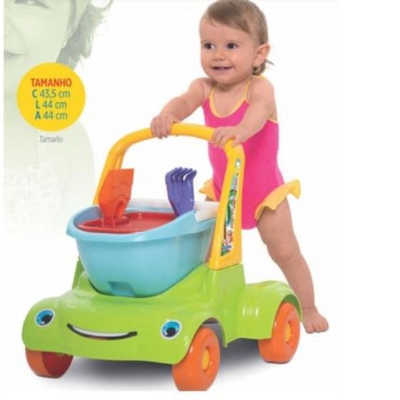 Imagem de Carrinho Praia Infantil Brinquedo Passeio Empurrar Andador