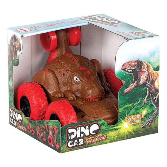 Imagem de carrinho radical dino car gira 360 luz led pilhas inclusas - casaeaf