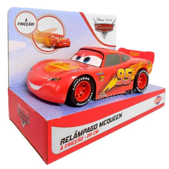 Imagem de Carrinho Relâmpago Mcqueen do Carros Grande 28cm Fricção