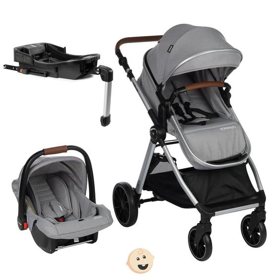 Imagem de Carrinho Romanzo com bebê conforto e base Isofix Infanti