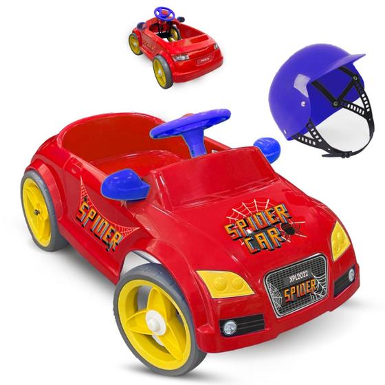 Imagem de Carrinho Spider de Passeio e Pedal Infantil Com Capacete 