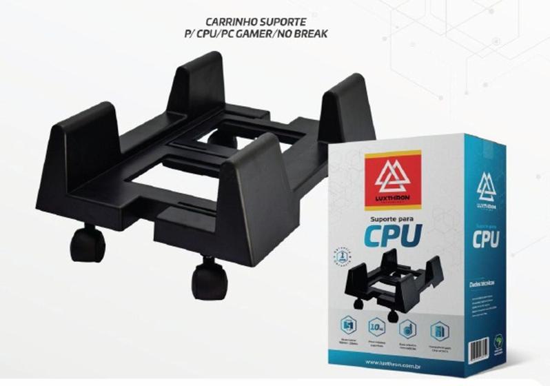 Imagem de Carrinho Suporte para CPU com rodízios Luxthron - Luxthron