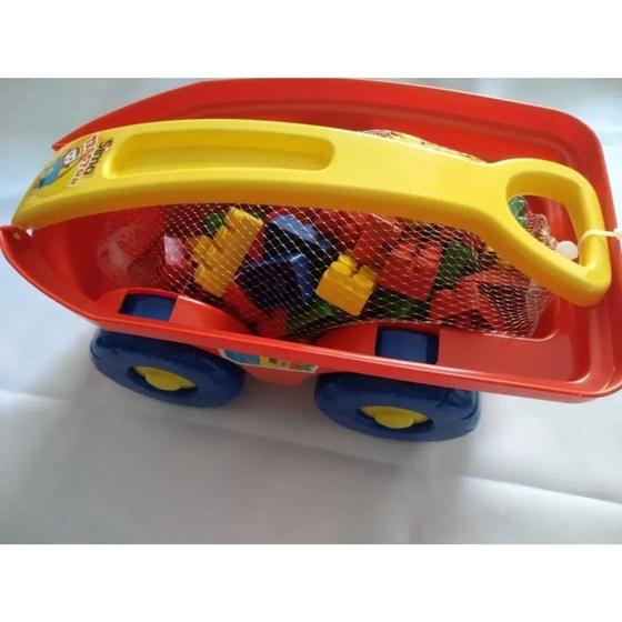 Imagem de Carrinho Tractor Menino Block Infantil 60 pç (4929) - Simo Toys