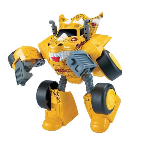 Imagem de Carrinho Transformável Megaformers Metal Raptor Amarelo Multikids - 7908685617120