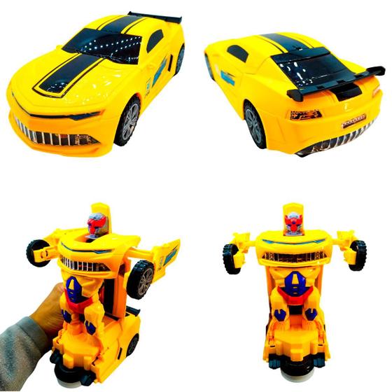 Imagem de Carrinho Transformers Robô C/ Luz Som Bate Volta Automático