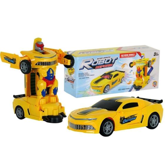 Imagem de Carrinho Transformers Vira Robô Camaro Luz Som Bate Volta