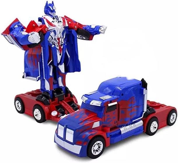 Imagem de Carrinho Transformes Optimus Prime 2 em 1 Robot Truck á Pilha Luz Som