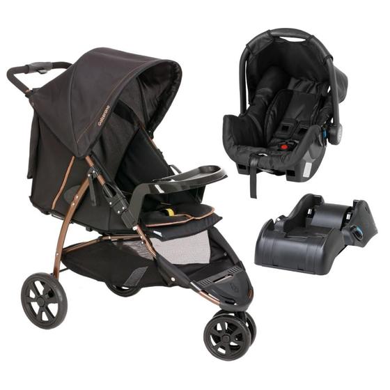 Imagem de Carrinho Travel System Cross Trail Preto C/ Base - Galzerano