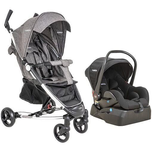 Imagem de Carrinho Travel System Helios + Bebê Conforto + Base Melange Grafite  Kiddo