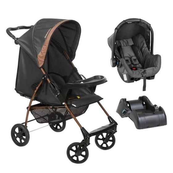 Imagem de Carrinho Travel System Romano Preto Com Base - Galzerano