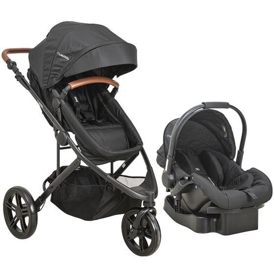 Carrinho de Bebe Kiddo Bebê Conforto Trek Preto Carrinho de Bebe Kiddo Bebê Conforto Trek Preto