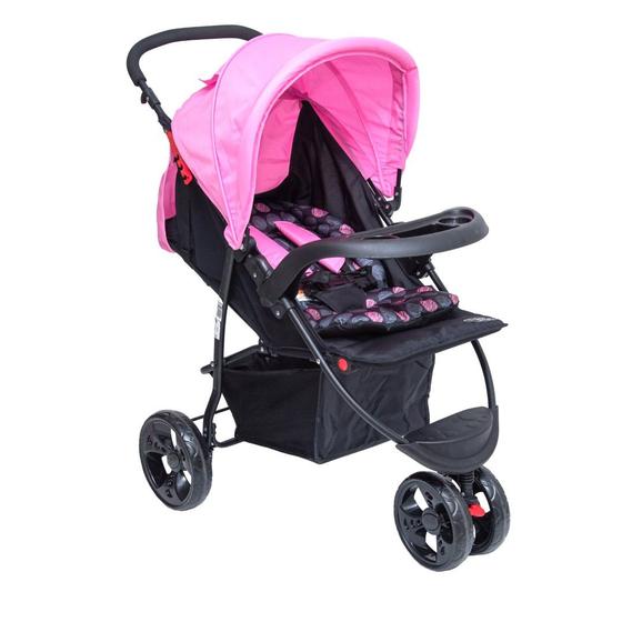 Carrinho Urban Rodas Grandes Baby Style Rosa - Carrinho de Bebê ...