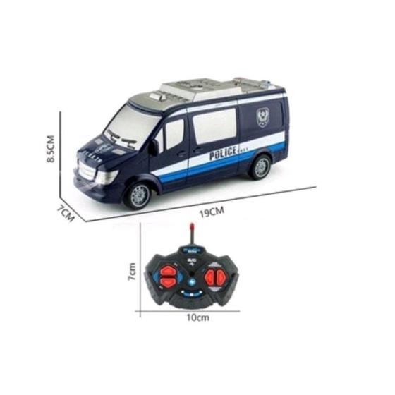 Imagem de Carrinho Van Policia Com Controle Remoto Som e Luz