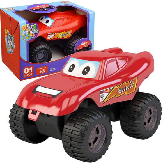 Imagem de Carrinho Vermelho Brinquedo Educativo Carros Infantil Racer