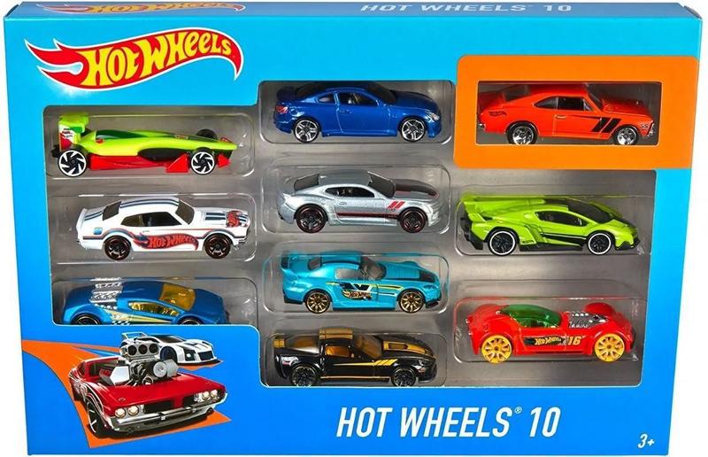 Carrinhos Hot Wheels Básicos Americanos Caixa C 10 Unid Mattel Carrinho De Brinquedo 4459