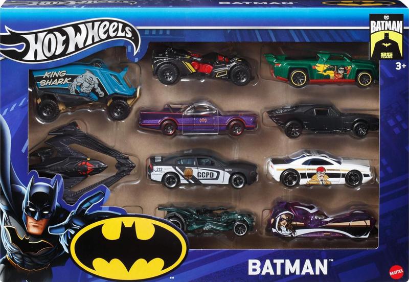 Imagem de Carrinhos Hot Wheels Temáticos do Batman - Pacote com 10 Unidades