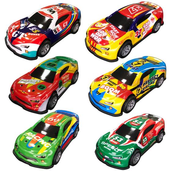 Imagem de Carrinhos Movidos a Fricção De Brinquedo Pequenos Kit Com 6 Pintura Perfeita Até nos Detalhes