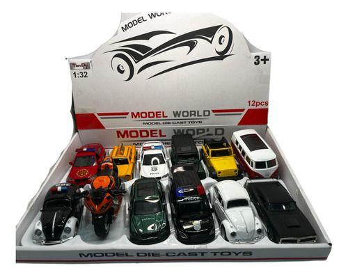 Imagem de Carro Caixa Com 12 Carrinho Ferro Miniatura 1/36 Fricção