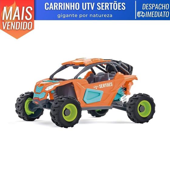 Imagem de Carro Carrinho Brinquedo Off Road Rally Quadriciclo Sertões Colorido Rodinhas C/ Mola