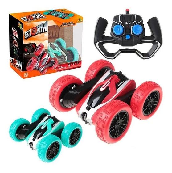 Carro Carrinho Controle Remoto Giro 360 Criança Brinquedo Azul - Art ...