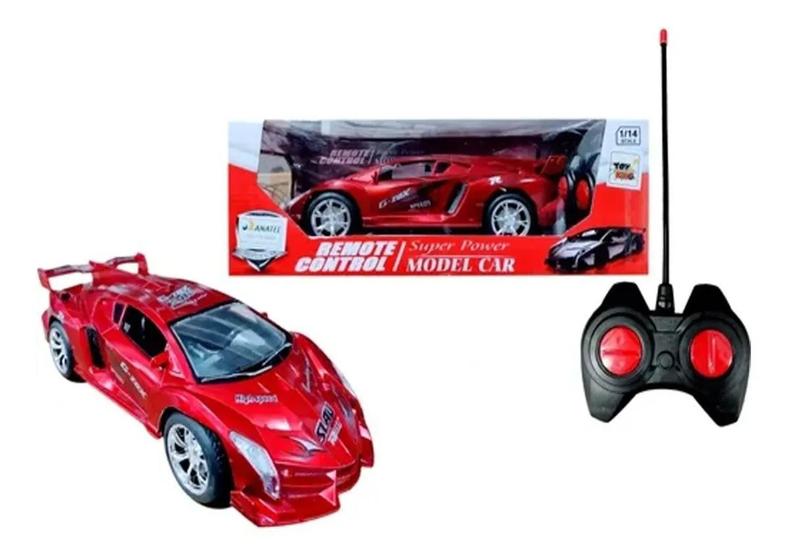 Imagem de Carro Carrinho Controle Remoto Total Super Car Power Brinquedo(Vermelho)