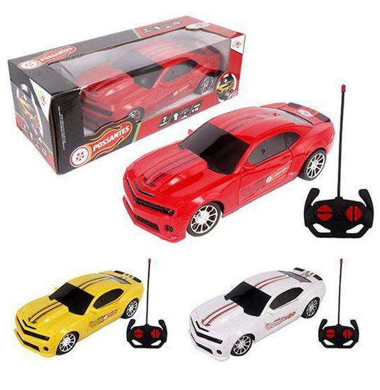 Imagem de Carro com controle remoto sem fio possantes 7 funcoes com luz colors a pilha na caixa well - WELLMIX
