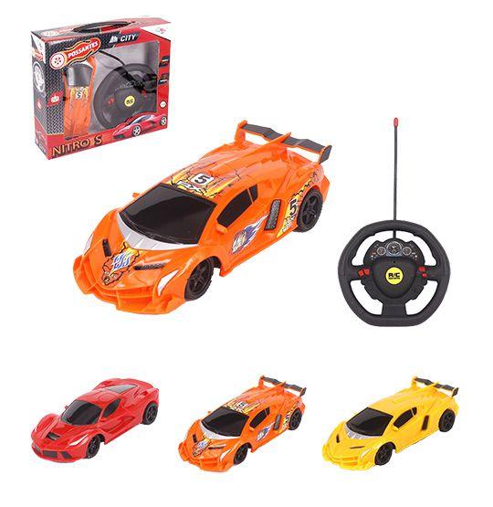 Imagem de Carro com controle remoto sem fio volante nitro city colors 7 funcoes na caixa wellkids